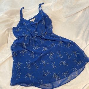 Beautiful blue summer dress with adjustable straps